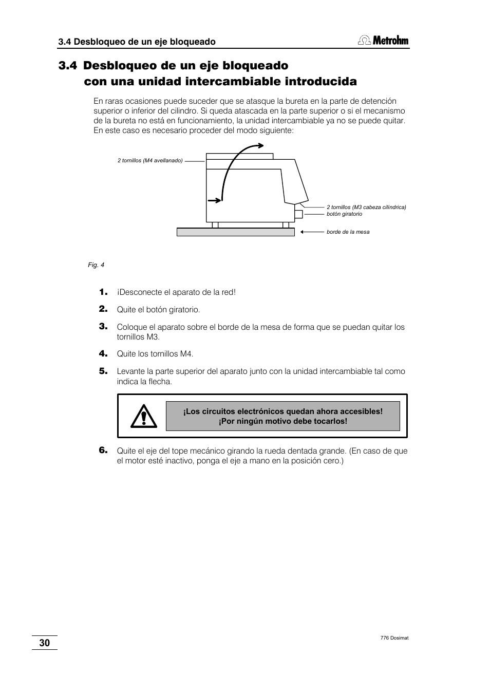 Metrohm 776 Dosimat User Manual | Page 34 / 42