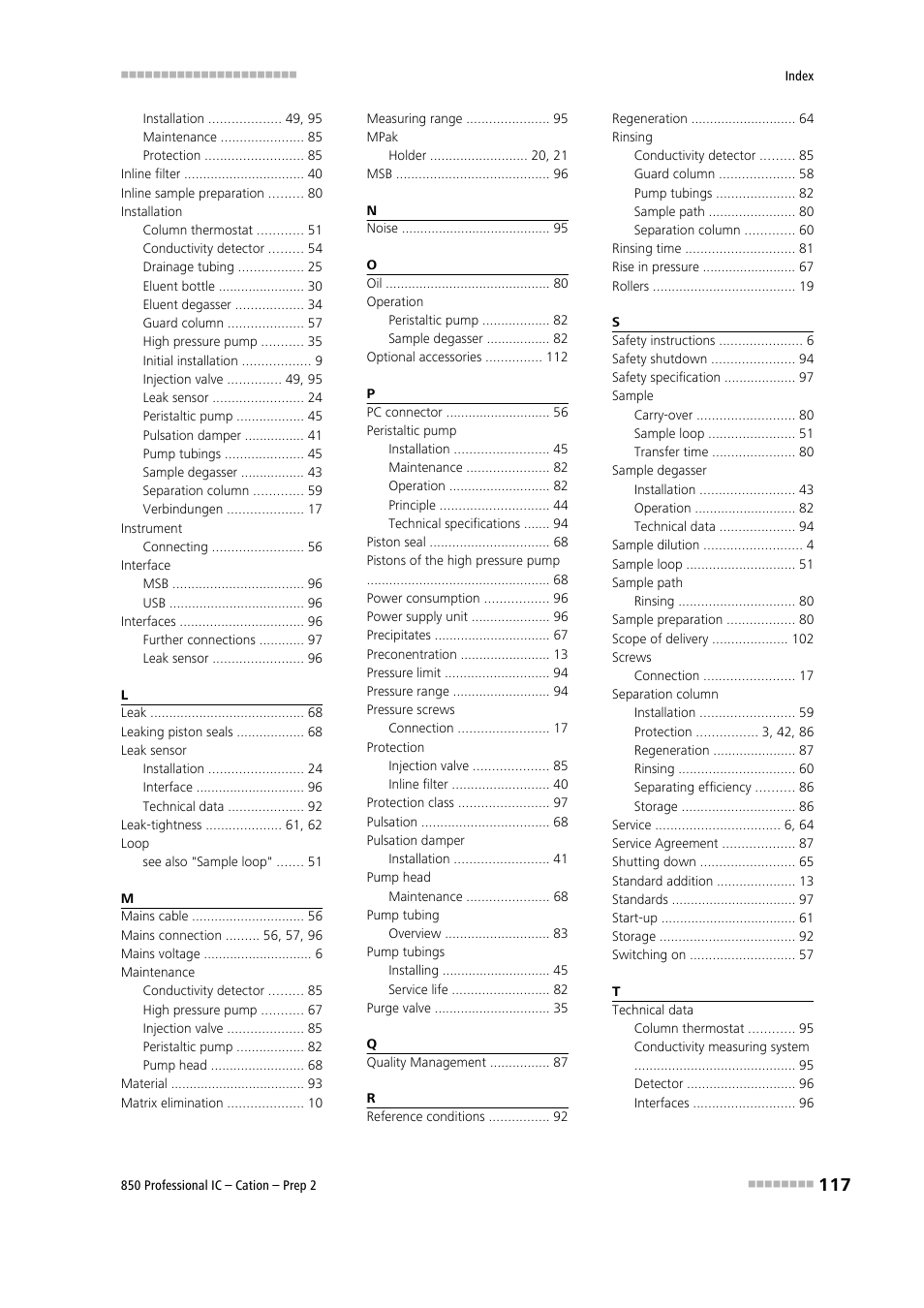 Metrohm 850 Professional IC Cation - Prep 2 User Manual | Page 127 / 128