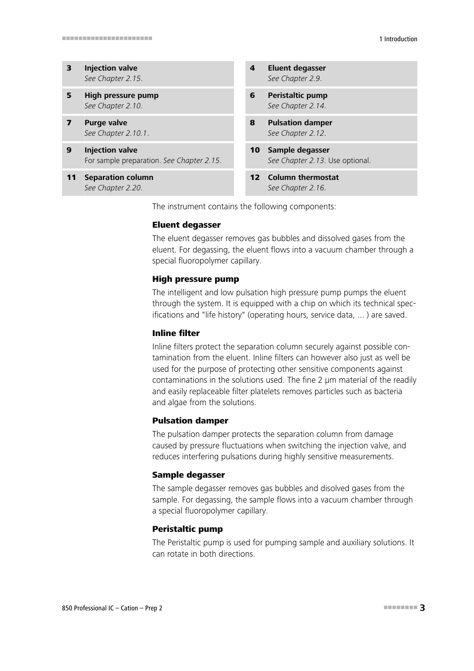 Metrohm 850 Professional IC Cation - Prep 2 User Manual | Page 13 / 128