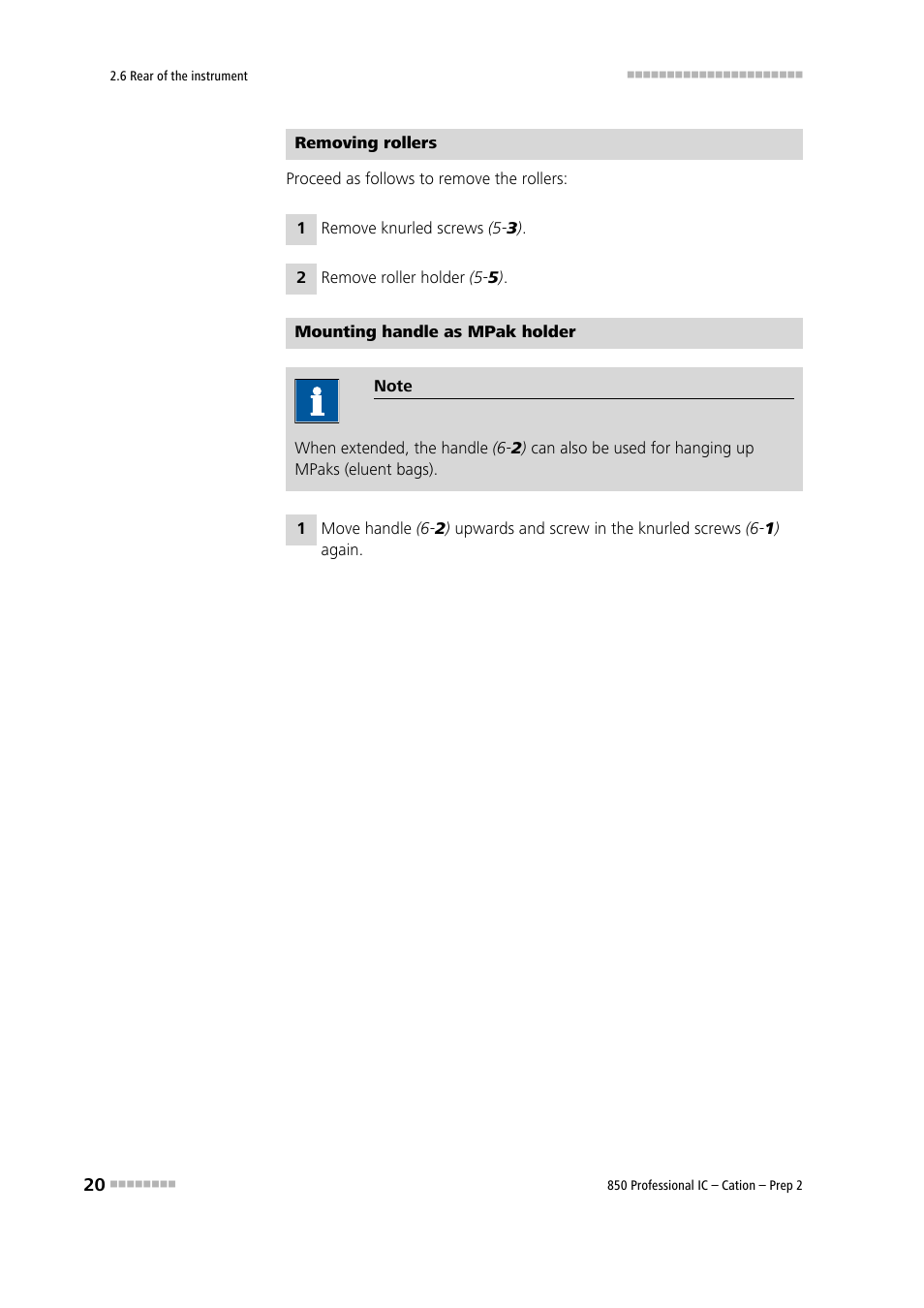 Metrohm 850 Professional IC Cation - Prep 2 User Manual | Page 30 / 128