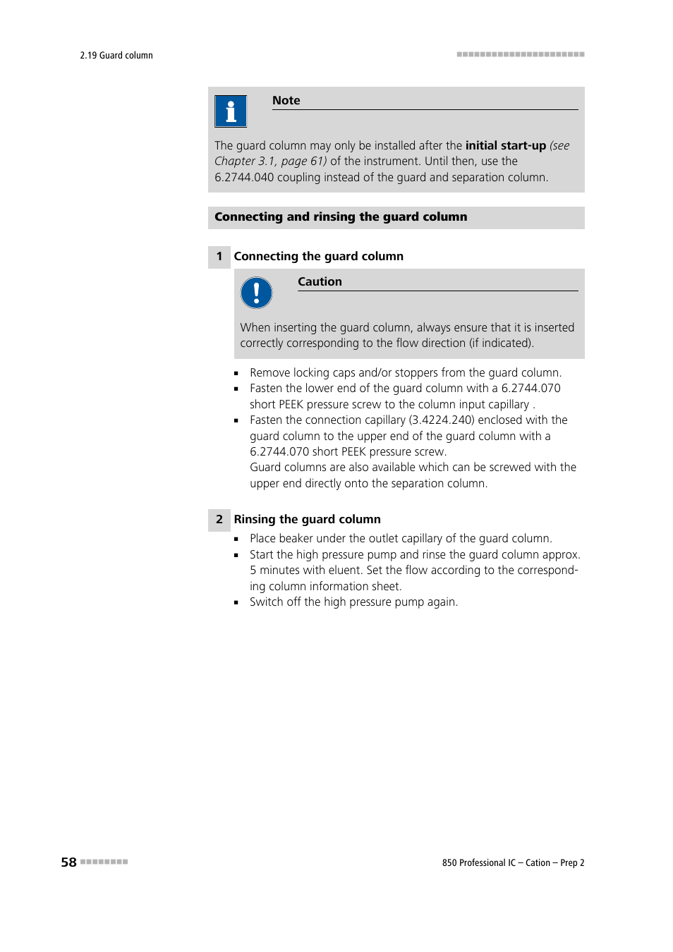 Metrohm 850 Professional IC Cation - Prep 2 User Manual | Page 68 / 128