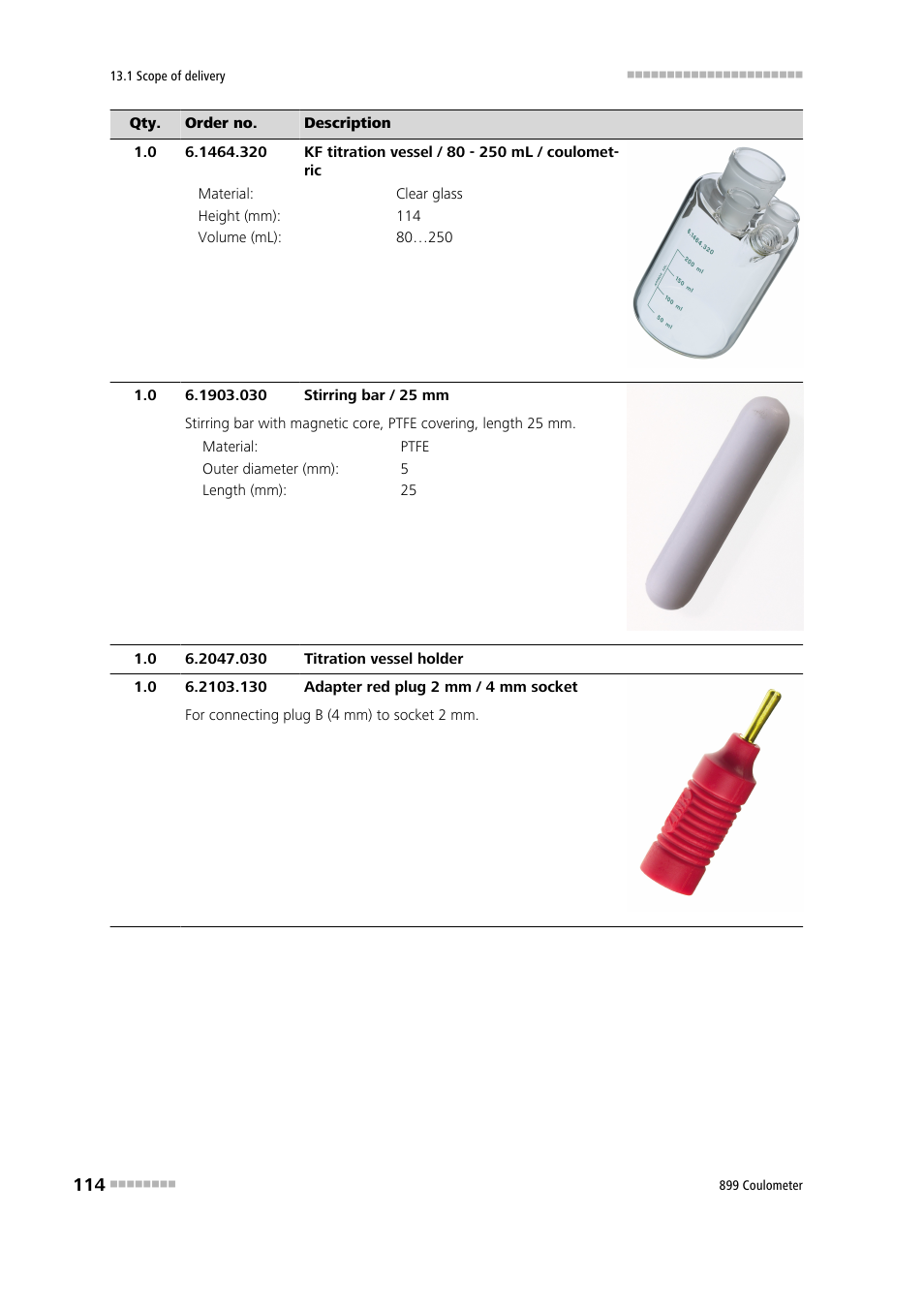 Metrohm 899 Coulometer User Manual | Page 124 / 178