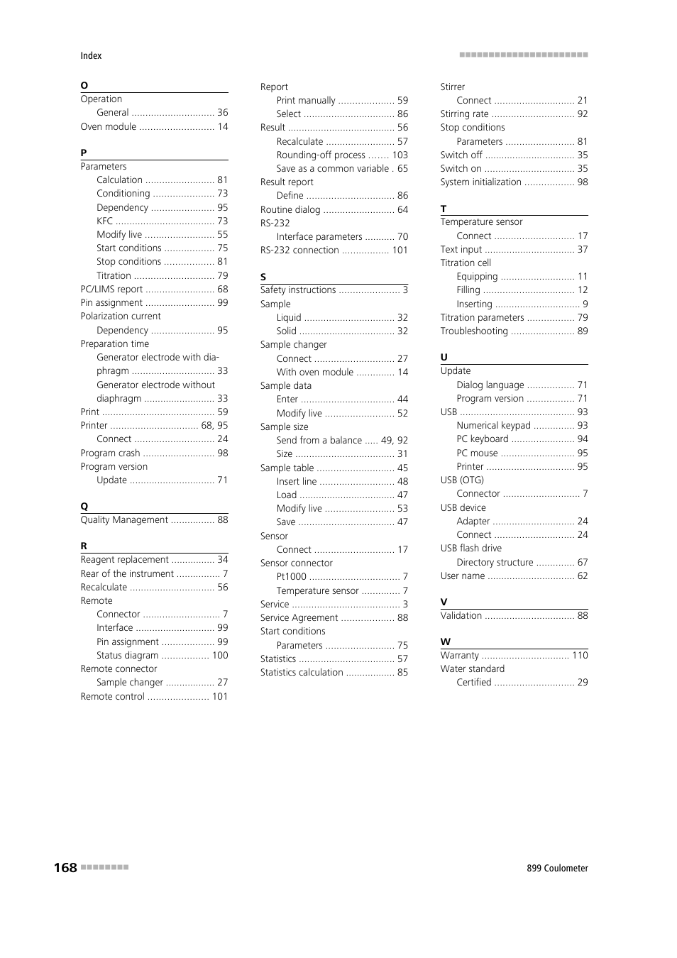 Metrohm 899 Coulometer User Manual | Page 178 / 178