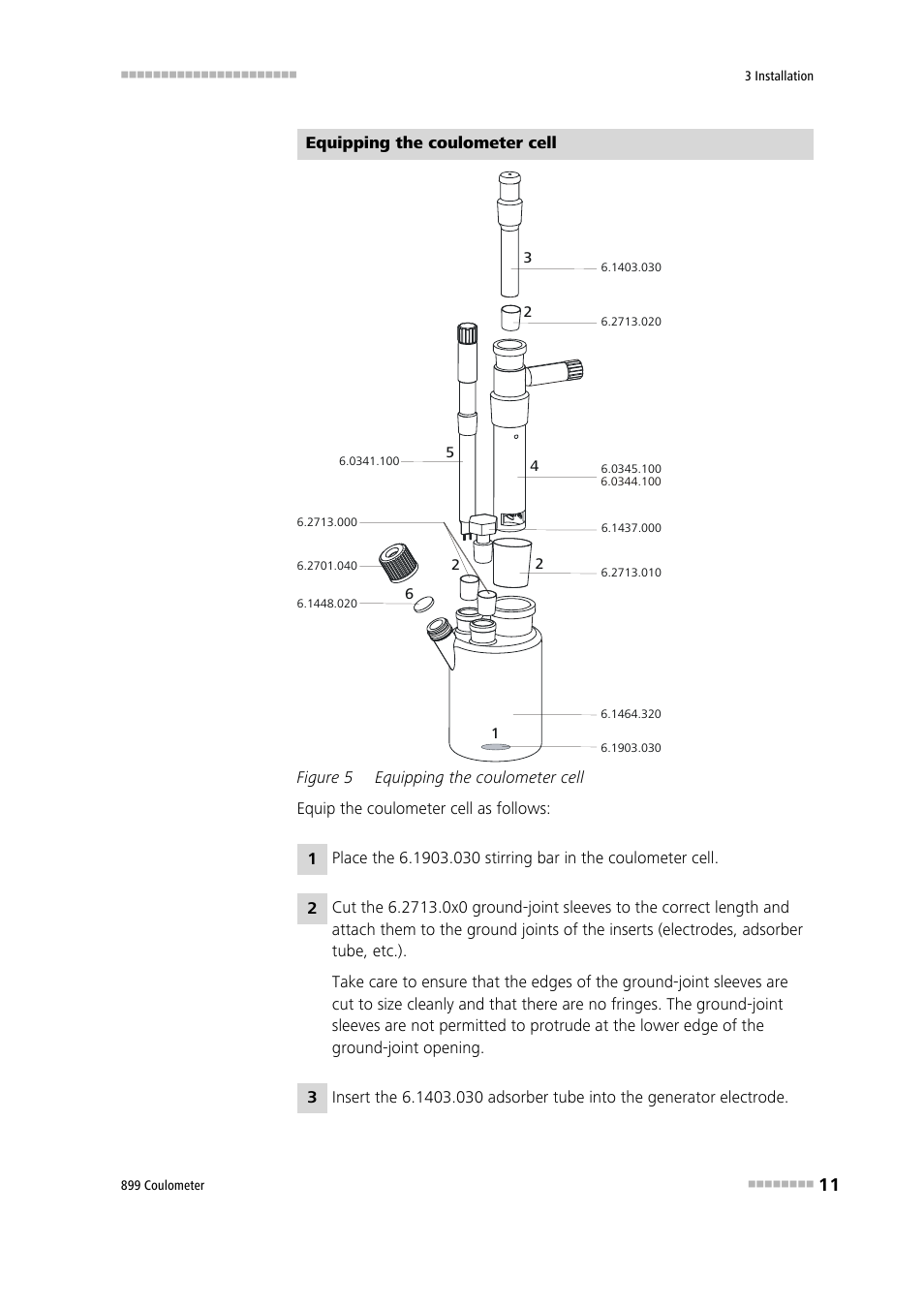 Figure 5, Equipping the coulometer cell | Metrohm 899 Coulometer User Manual | Page 21 / 178