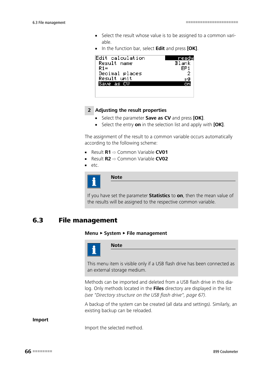 3 file management, File management | Metrohm 899 Coulometer User Manual | Page 76 / 178