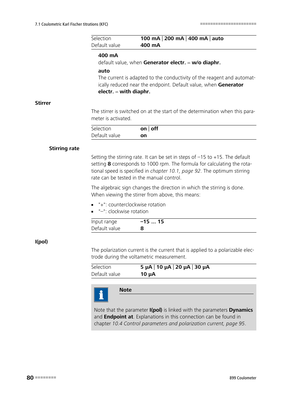 Metrohm 899 Coulometer User Manual | Page 90 / 178