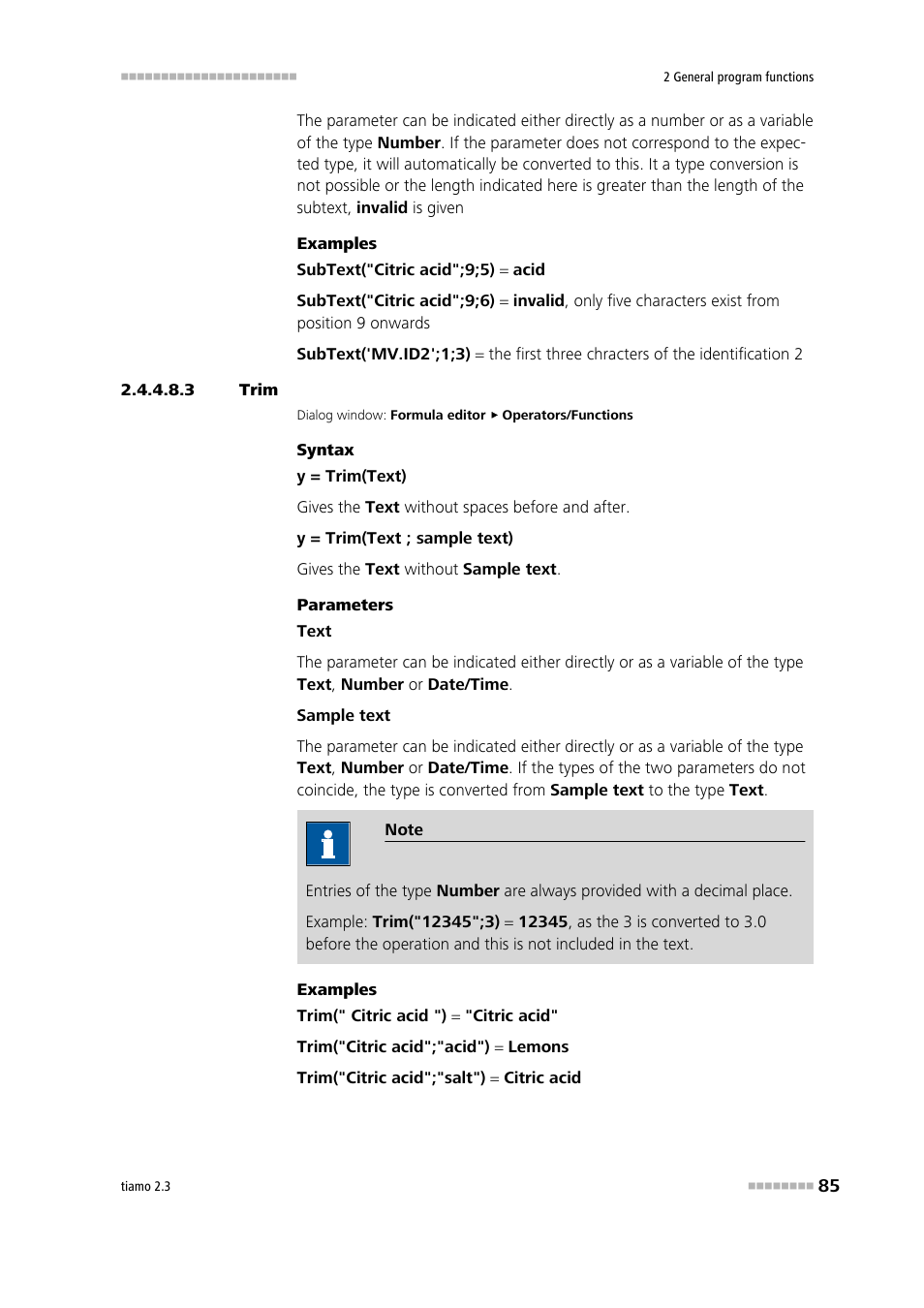 3 trim, Trim | Metrohm tiamo 2.3 Manual User Manual | Page 101 / 1697
