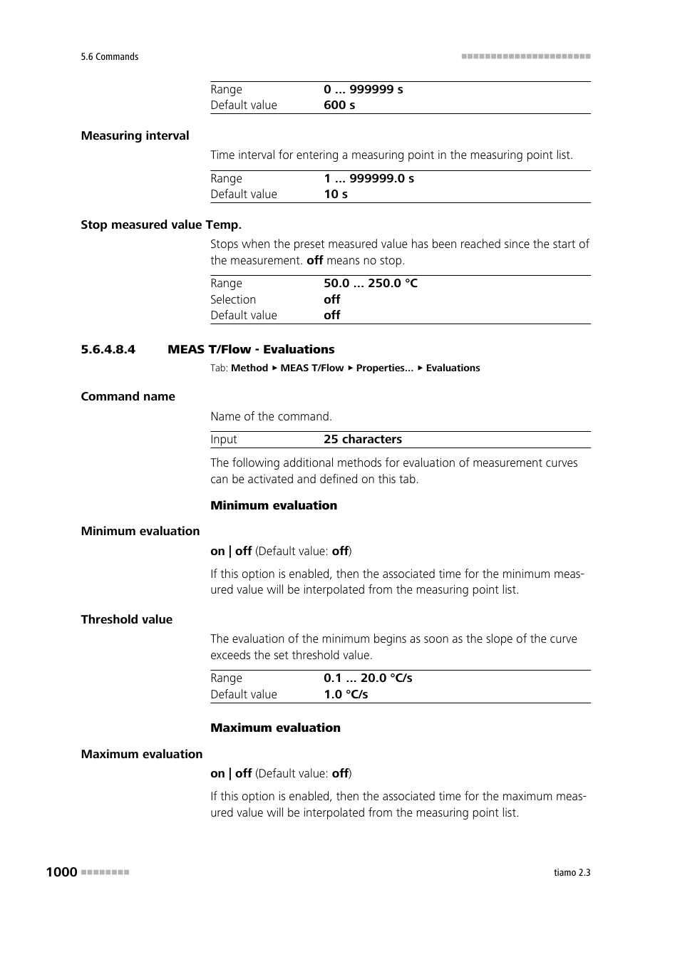 4 meas t/flow - evaluations, Evaluation | Metrohm tiamo 2.3 Manual User Manual | Page 1016 / 1697