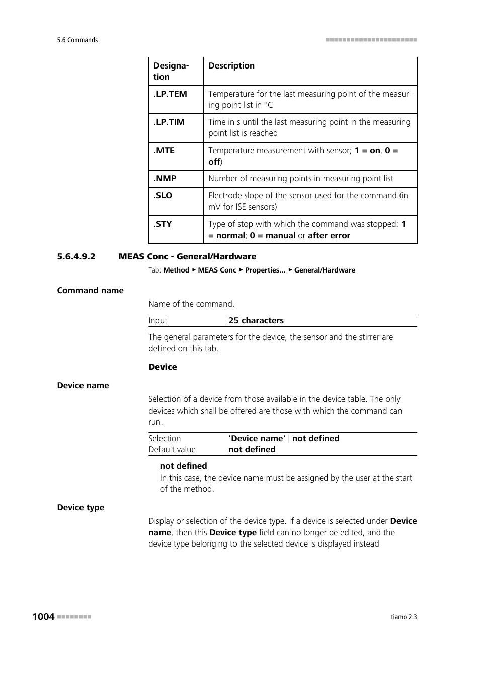 2 meas conc - general/hardware | Metrohm tiamo 2.3 Manual User Manual | Page 1020 / 1697