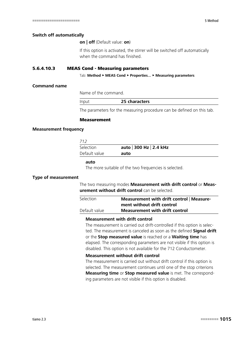 3 meas cond - measuring parameters | Metrohm tiamo 2.3 Manual User Manual | Page 1031 / 1697