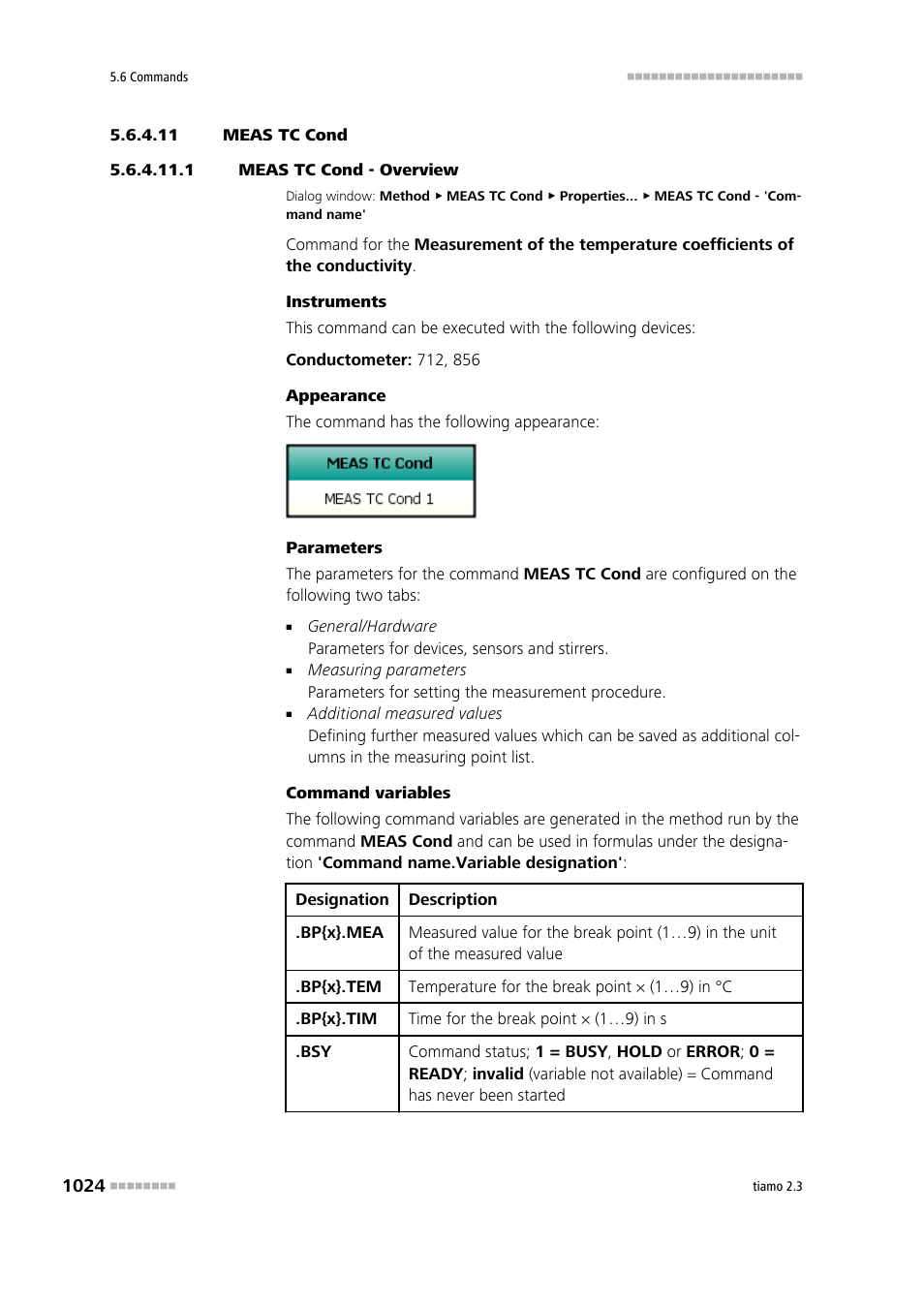 11 meas tc cond, 1 meas tc cond - overview, Meas tc cond | Metrohm tiamo 2.3 Manual User Manual | Page 1040 / 1697