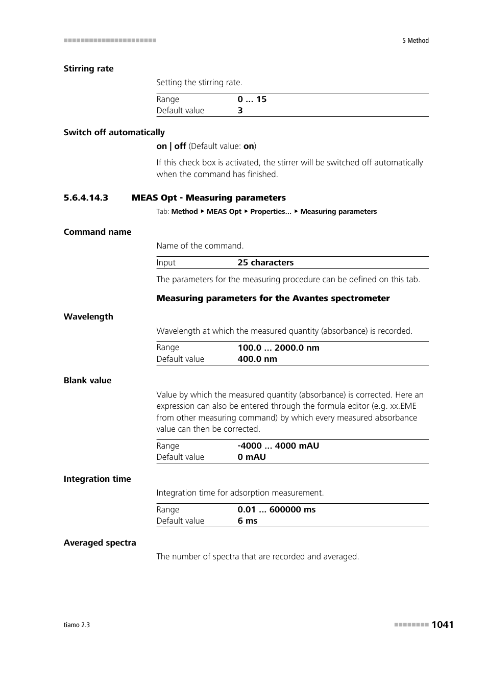 3 meas opt - measuring parameters | Metrohm tiamo 2.3 Manual User Manual | Page 1057 / 1697