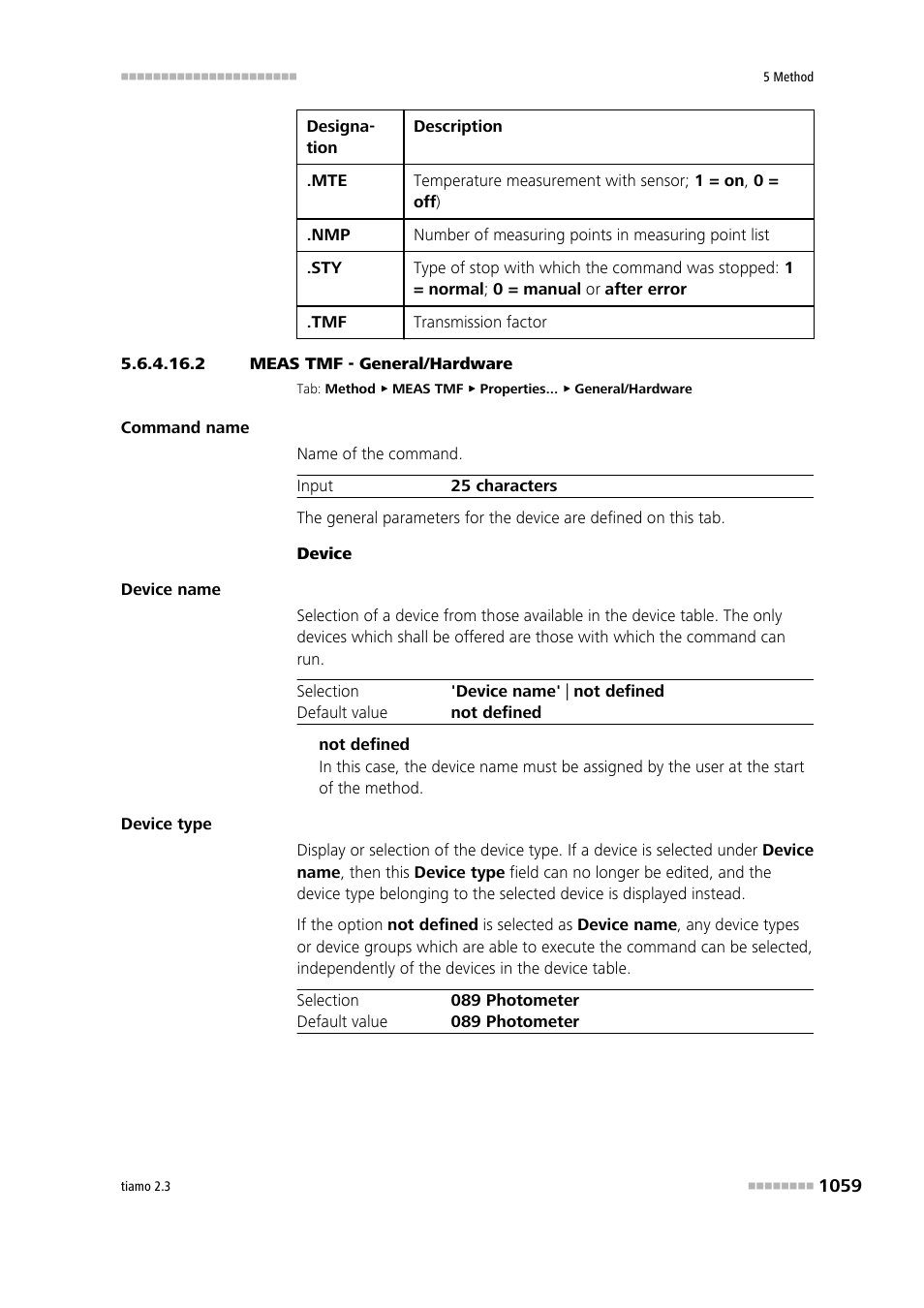 2 meas tmf - general/hardware | Metrohm tiamo 2.3 Manual User Manual | Page 1075 / 1697