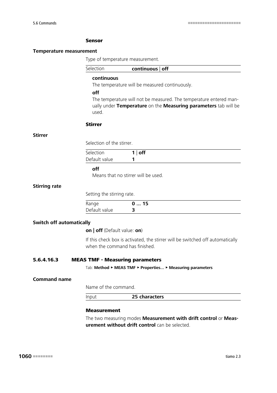 3 meas tmf - measuring parameters | Metrohm tiamo 2.3 Manual User Manual | Page 1076 / 1697