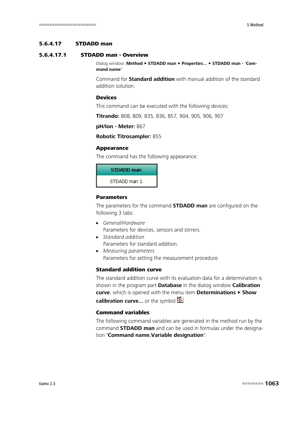 17 stdadd man, 1 stdadd man - overview, Stdadd man | Metrohm tiamo 2.3 Manual User Manual | Page 1079 / 1697