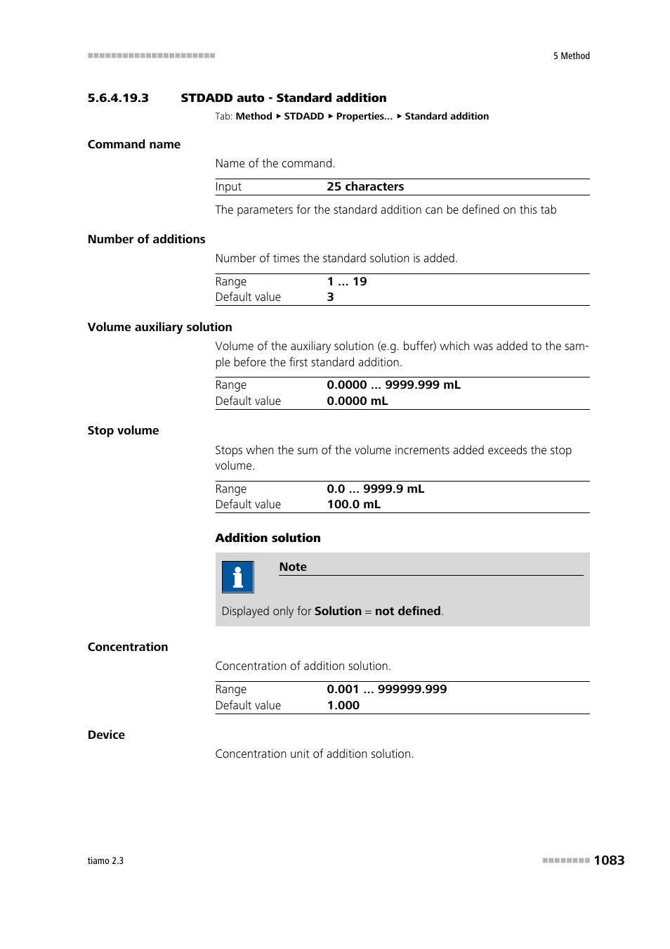 3 stdadd auto - standard addition | Metrohm tiamo 2.3 Manual User Manual | Page 1099 / 1697