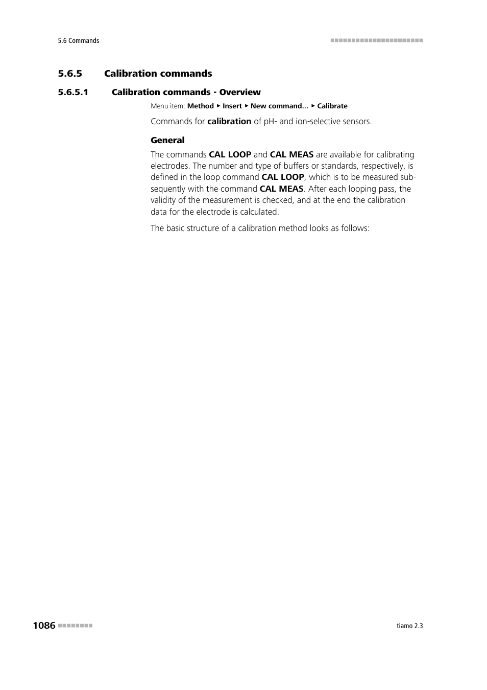 5 calibration commands, 1 calibration commands - overview, Calibration commands 6 | Metrohm tiamo 2.3 Manual User Manual | Page 1102 / 1697