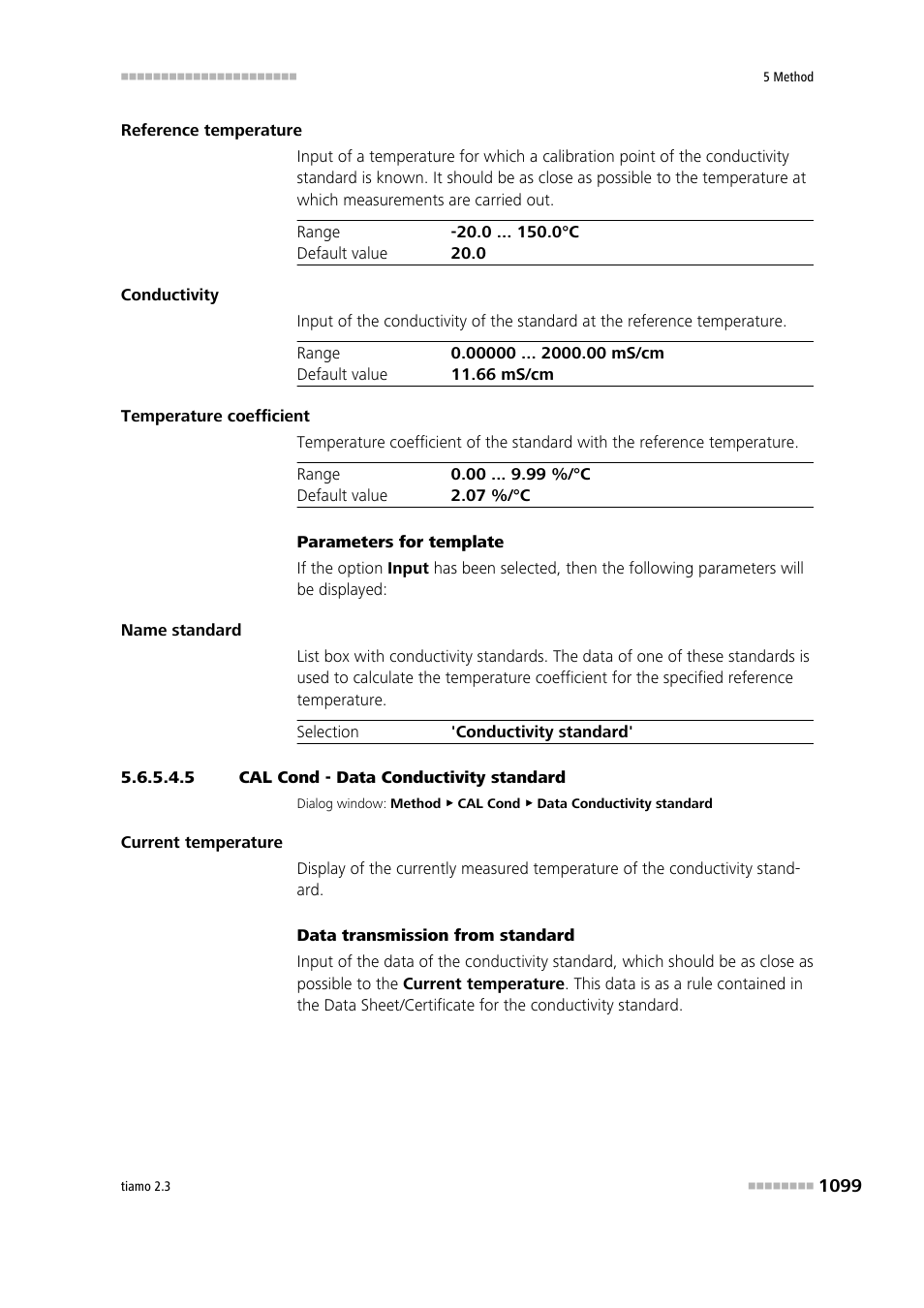 5 cal cond - data conductivity standard | Metrohm tiamo 2.3 Manual User Manual | Page 1115 / 1697