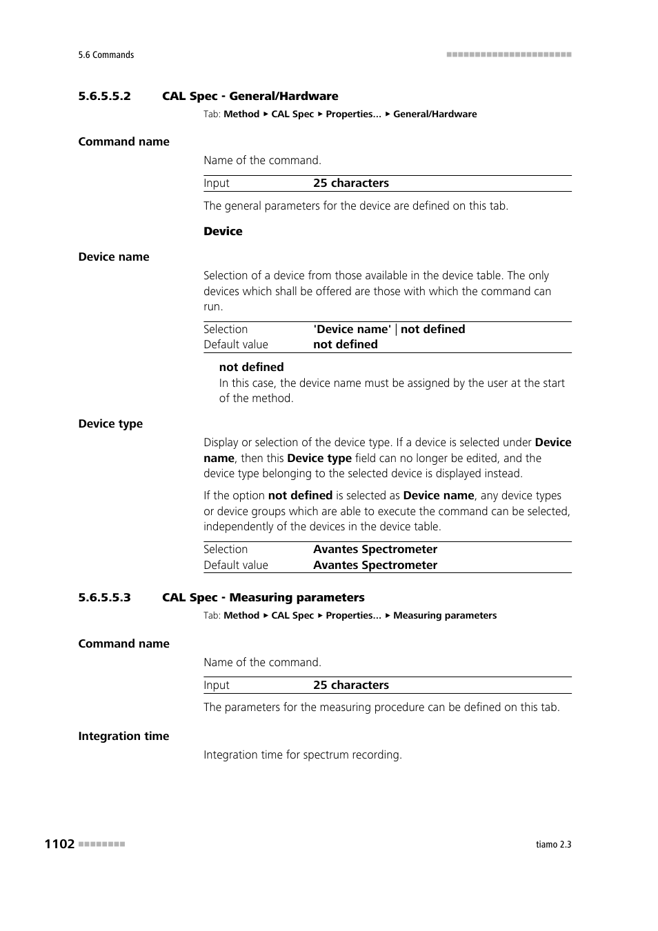 2 cal spec - general/hardware, 3 cal spec - measuring parameters | Metrohm tiamo 2.3 Manual User Manual | Page 1118 / 1697