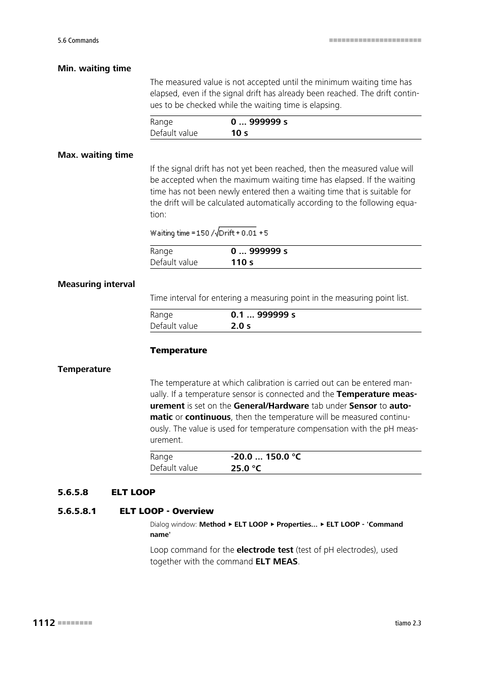 8 elt loop, 1 elt loop - overview, Elt loop | Metrohm tiamo 2.3 Manual User Manual | Page 1128 / 1697