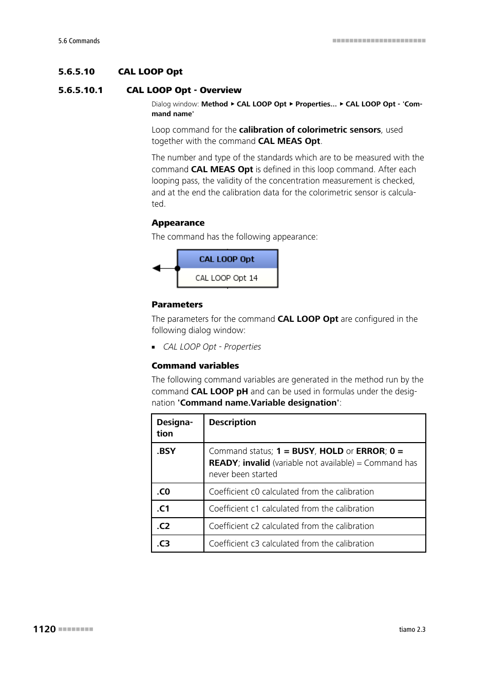 10 cal loop opt, 1 cal loop opt - overview, Cal loop opt | Metrohm tiamo 2.3 Manual User Manual | Page 1136 / 1697