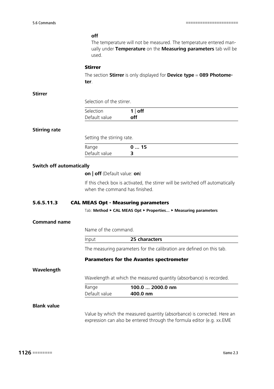 3 cal meas opt - measuring parameters | Metrohm tiamo 2.3 Manual User Manual | Page 1142 / 1697