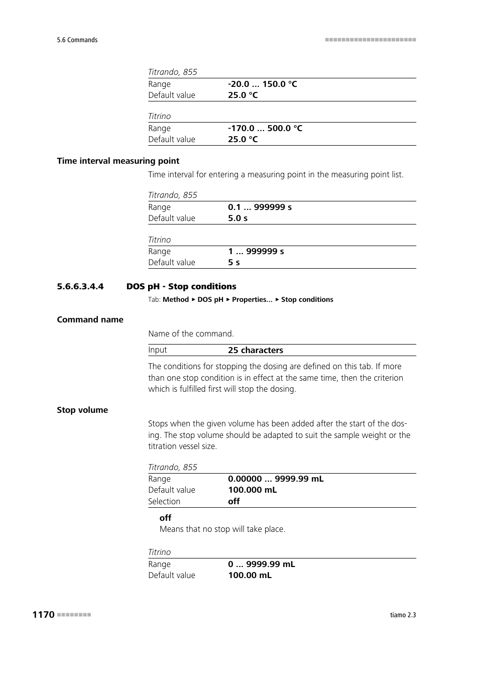 4 dos ph - stop conditions, Stop conditions | Metrohm tiamo 2.3 Manual User Manual | Page 1186 / 1697