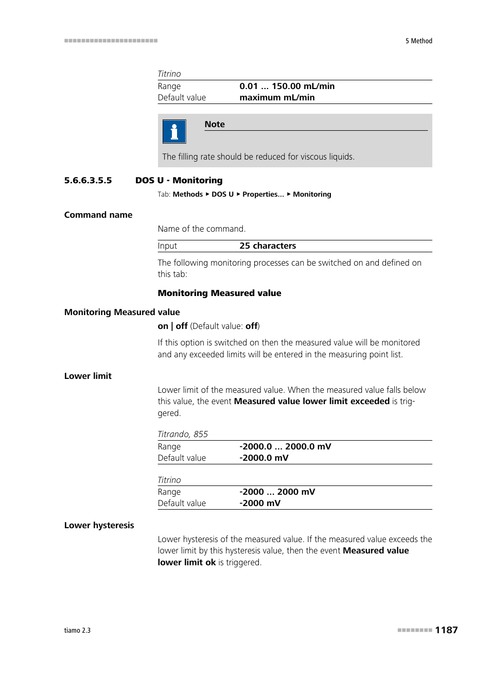 5 dos u - monitoring, Monitoring | Metrohm tiamo 2.3 Manual User Manual | Page 1203 / 1697