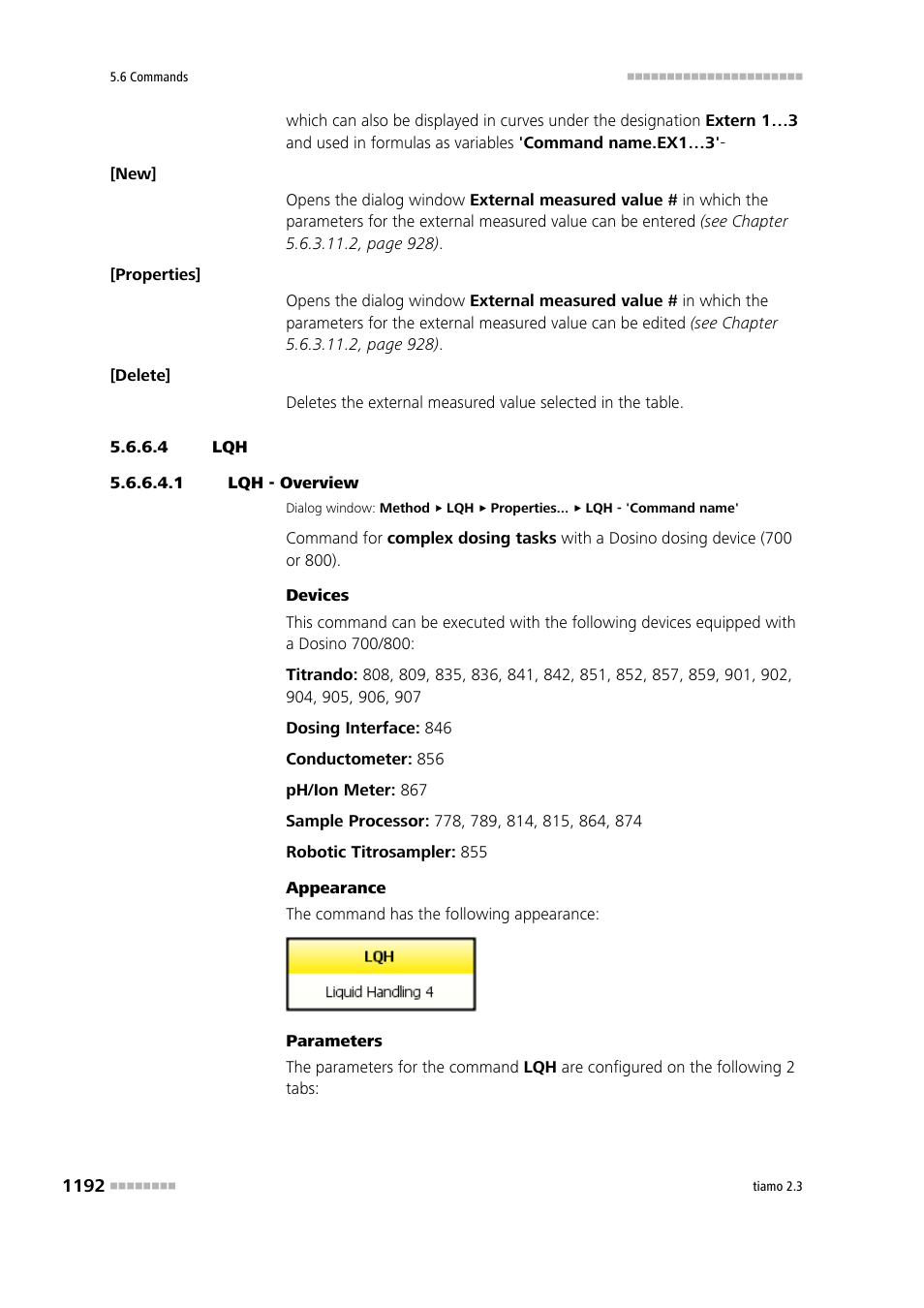 4 lqh, 1 lqh - overview | Metrohm tiamo 2.3 Manual User Manual | Page 1208 / 1697