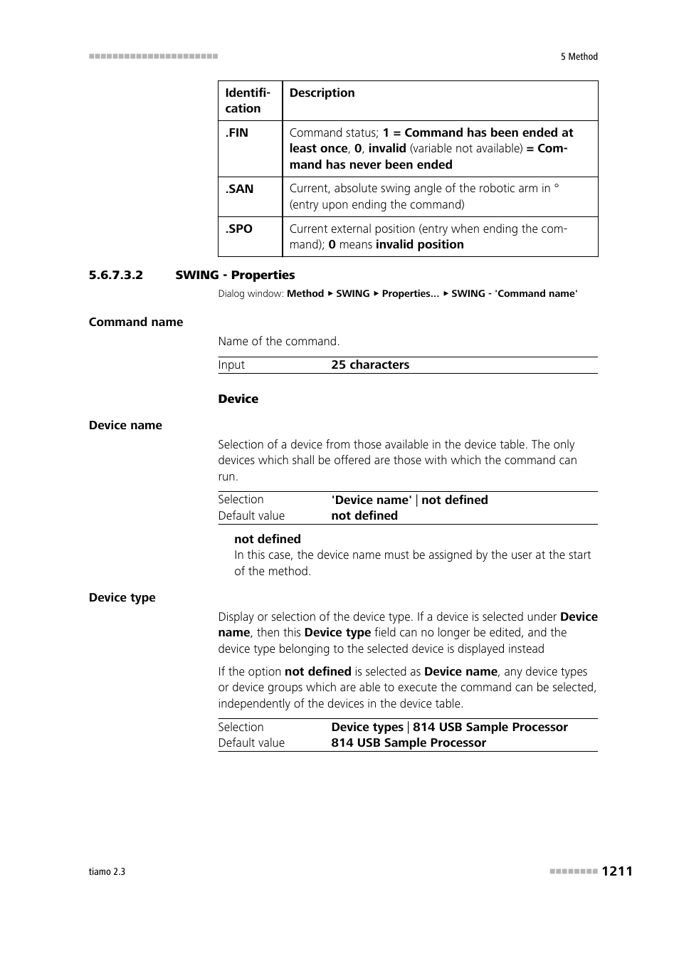 2 swing - properties | Metrohm tiamo 2.3 Manual User Manual | Page 1227 / 1697