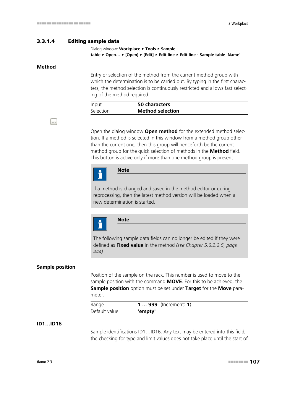 4 editing sample data, Edit sample data | Metrohm tiamo 2.3 Manual User Manual | Page 123 / 1697