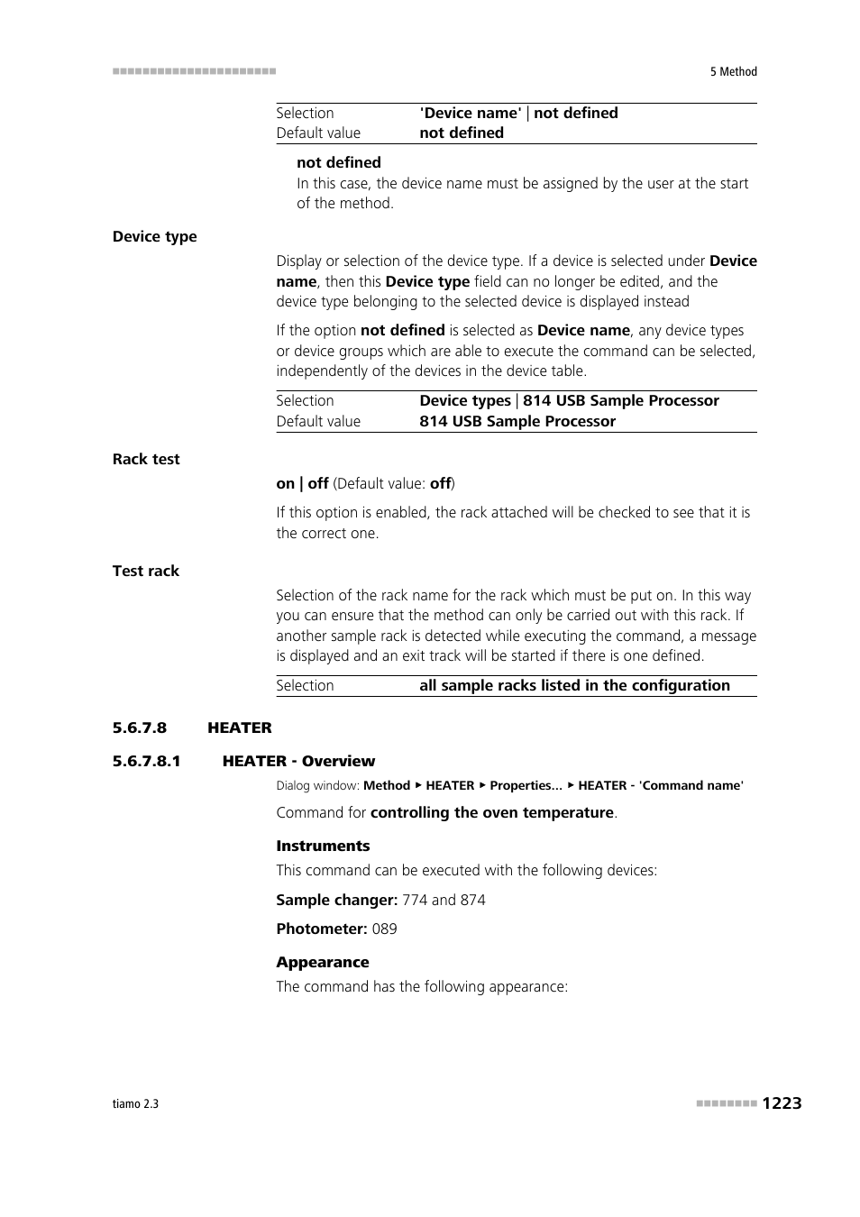 8 heater, 1 heater - overview, Heater | Metrohm tiamo 2.3 Manual User Manual | Page 1239 / 1697