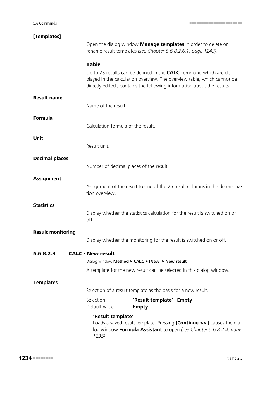 3 calc - new result | Metrohm tiamo 2.3 Manual User Manual | Page 1250 / 1697