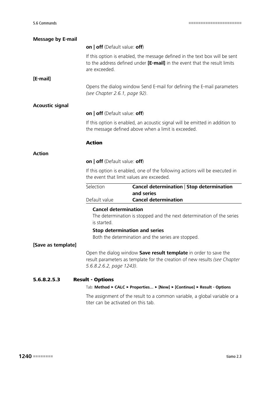 3 result - options | Metrohm tiamo 2.3 Manual User Manual | Page 1256 / 1697