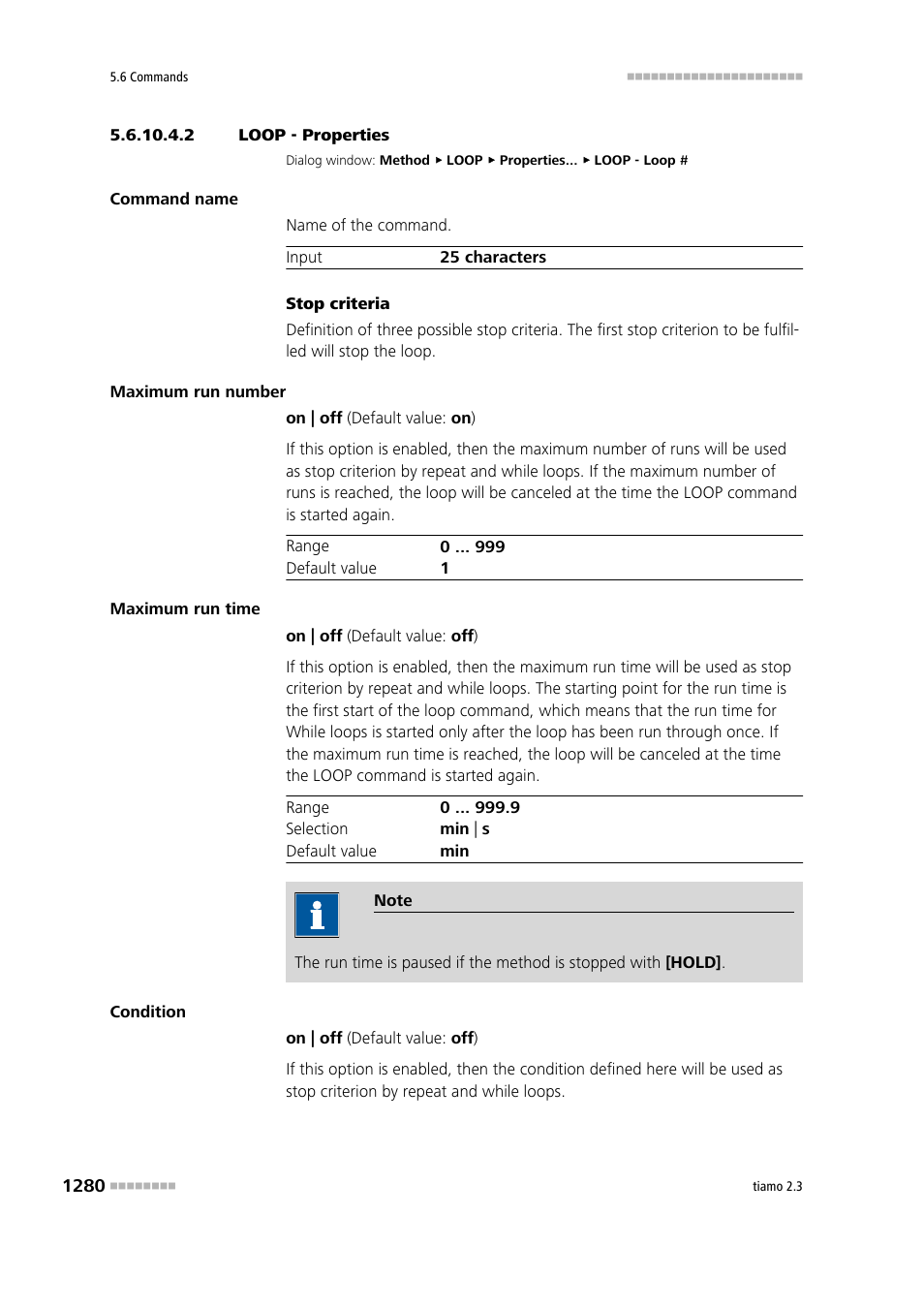 2 loop - properties | Metrohm tiamo 2.3 Manual User Manual | Page 1296 / 1697