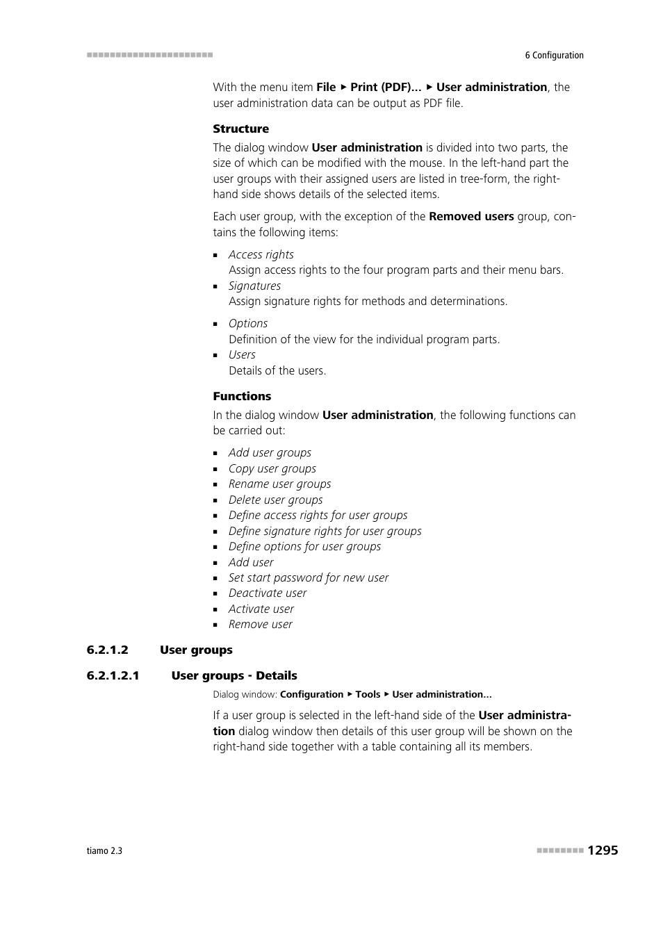 2 user groups, 1 user groups - details | Metrohm tiamo 2.3 Manual User Manual | Page 1311 / 1697