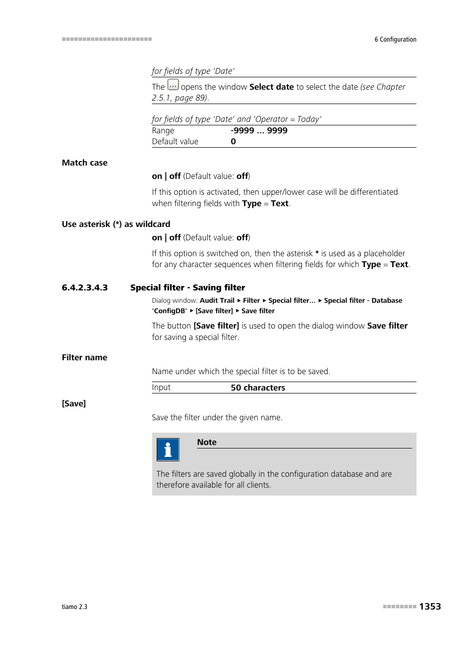 3 special filter - saving filter | Metrohm tiamo 2.3 Manual User Manual | Page 1369 / 1697