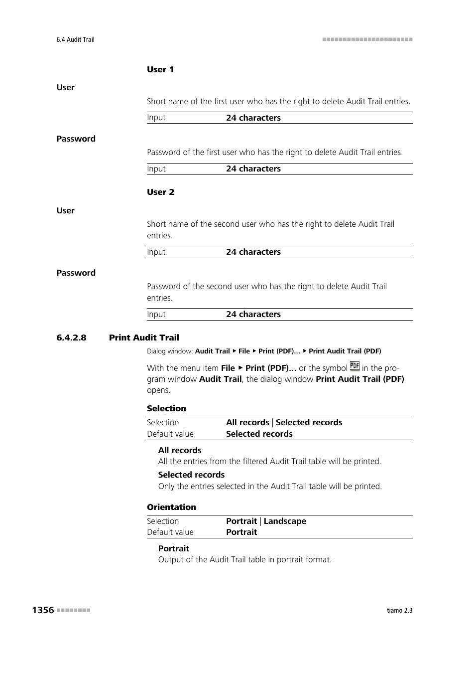 8 print audit trail, Print audit trail | Metrohm tiamo 2.3 Manual User Manual | Page 1372 / 1697