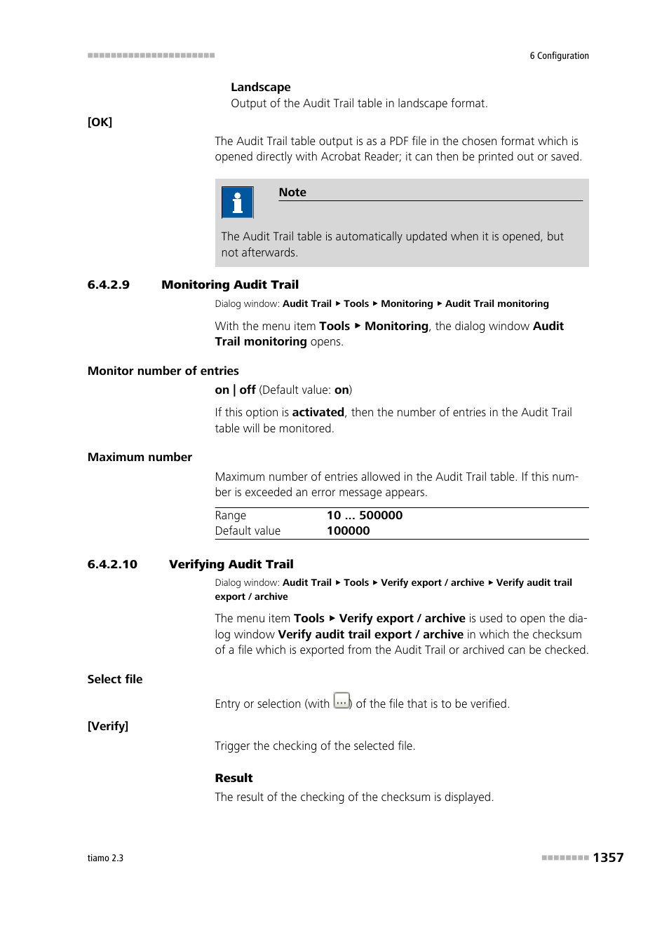 9 monitoring audit trail, 10 verifying audit trail, Monitor audit trail | Verify audit trail | Metrohm tiamo 2.3 Manual User Manual | Page 1373 / 1697