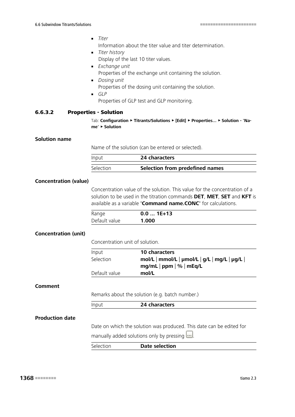 2 properties - solution | Metrohm tiamo 2.3 Manual User Manual | Page 1384 / 1697