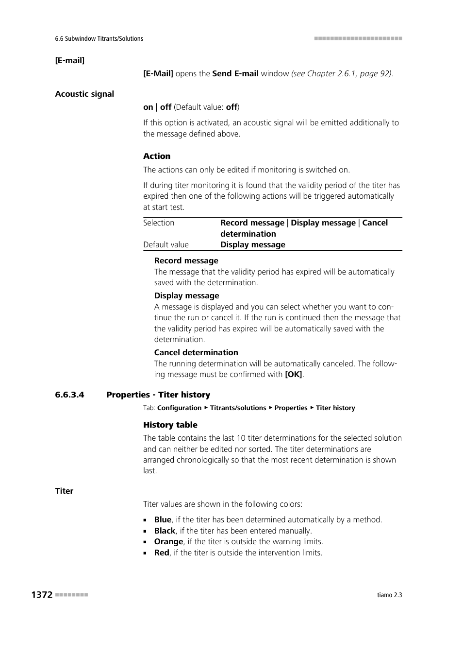 4 properties - titer history, Titer history | Metrohm tiamo 2.3 Manual User Manual | Page 1388 / 1697