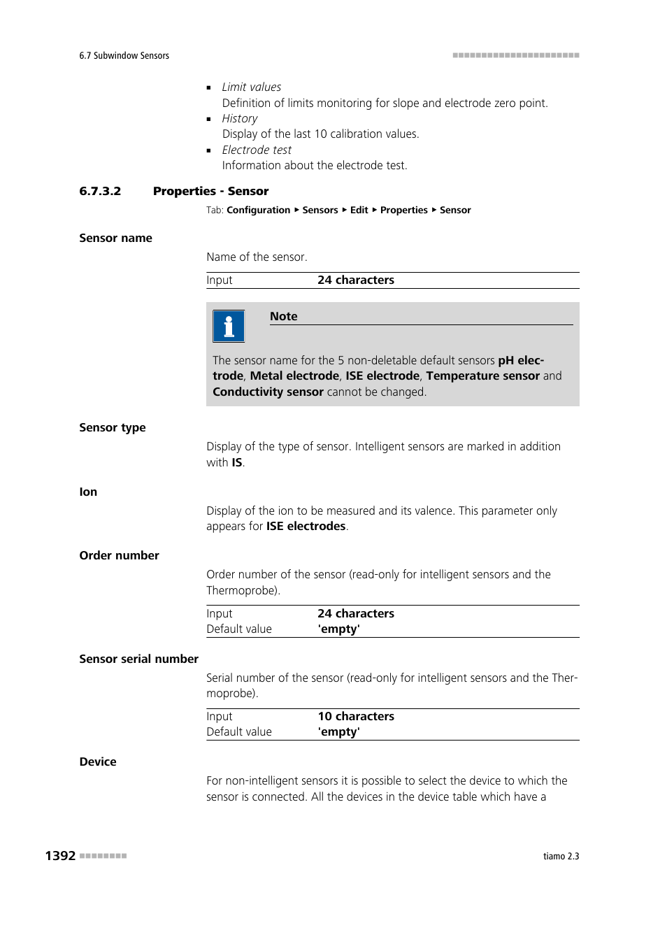 2 properties - sensor | Metrohm tiamo 2.3 Manual User Manual | Page 1408 / 1697