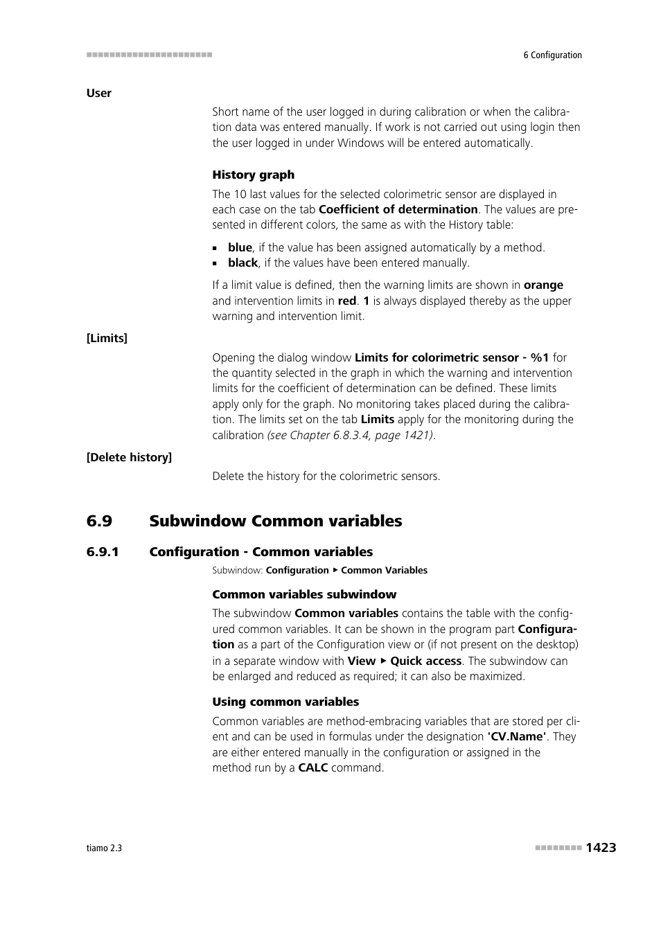9 subwindow common variables, 1 configuration - common variables, Subwindow common variables 3 | Configuration - common variables 3, Common variables | Metrohm tiamo 2.3 Manual User Manual | Page 1439 / 1697