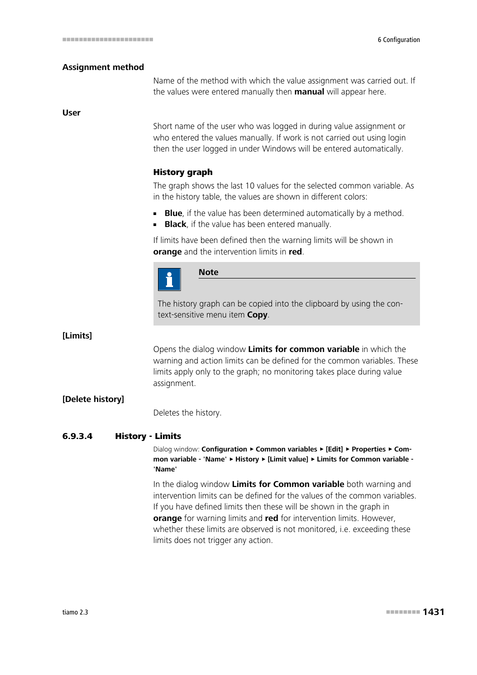 4 history - limits | Metrohm tiamo 2.3 Manual User Manual | Page 1447 / 1697