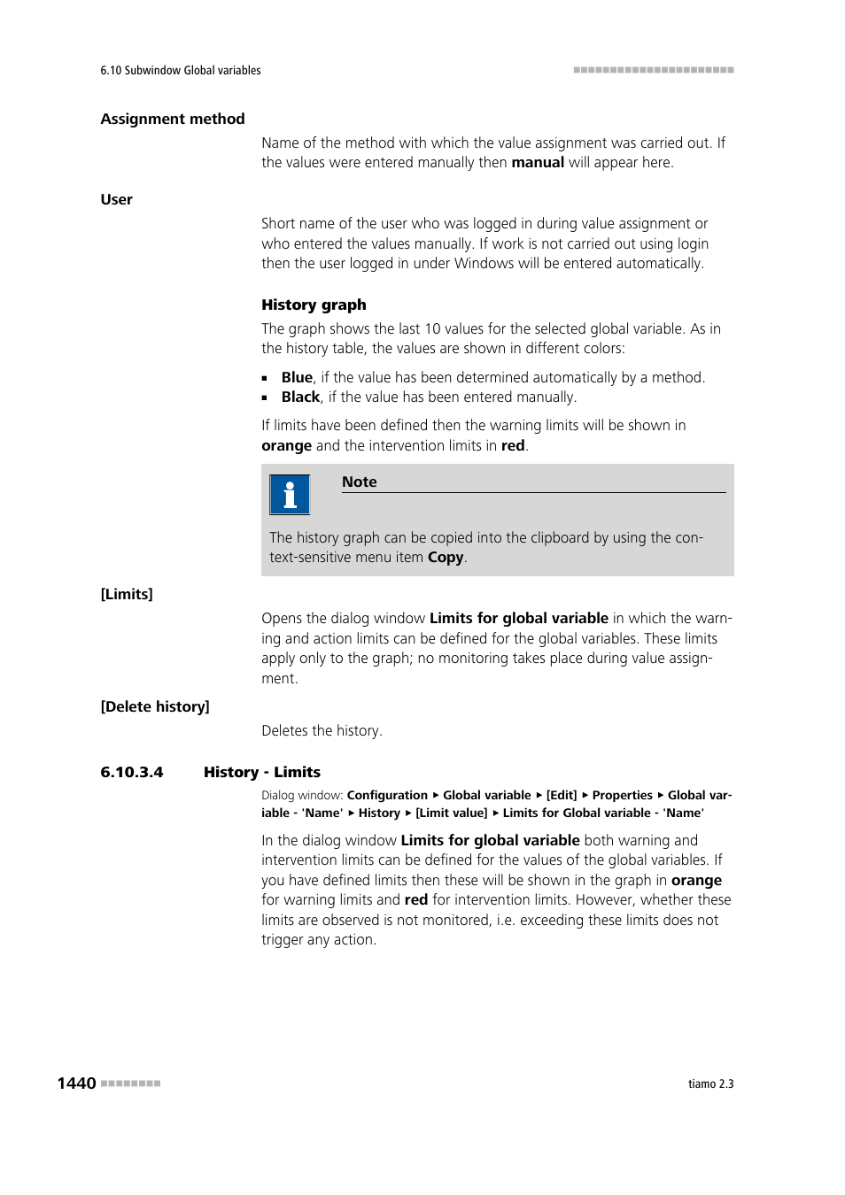 4 history - limits | Metrohm tiamo 2.3 Manual User Manual | Page 1456 / 1697
