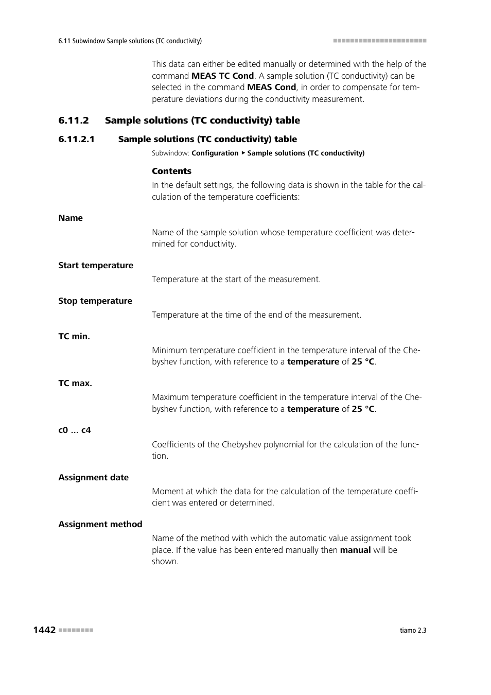 2 sample solutions (tc conductivity) table, 1 sample solutions (tc conductivity) table, Sample solutions (tc conductivity) table 2 | Metrohm tiamo 2.3 Manual User Manual | Page 1458 / 1697