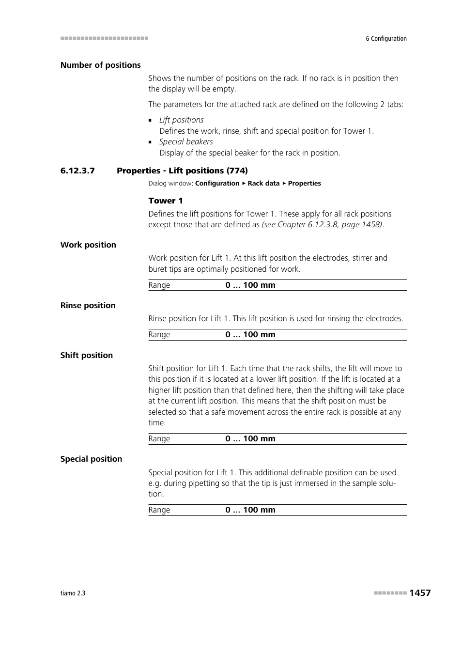 7 properties - lift positions (774) | Metrohm tiamo 2.3 Manual User Manual | Page 1473 / 1697