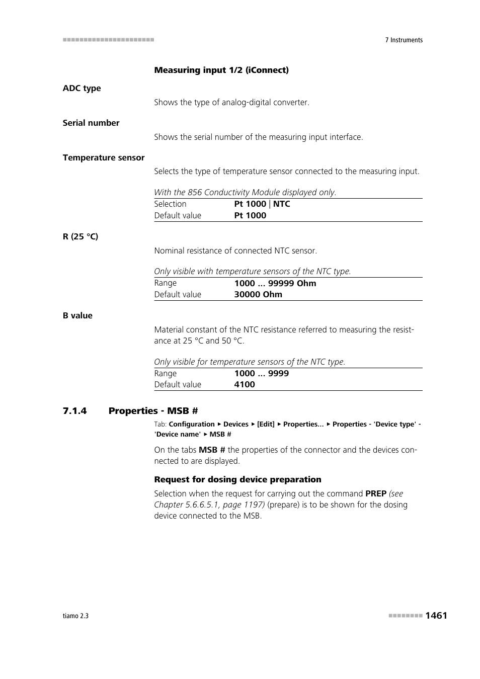 4 properties - msb, Properties - msb # 1 | Metrohm tiamo 2.3 Manual User Manual | Page 1477 / 1697