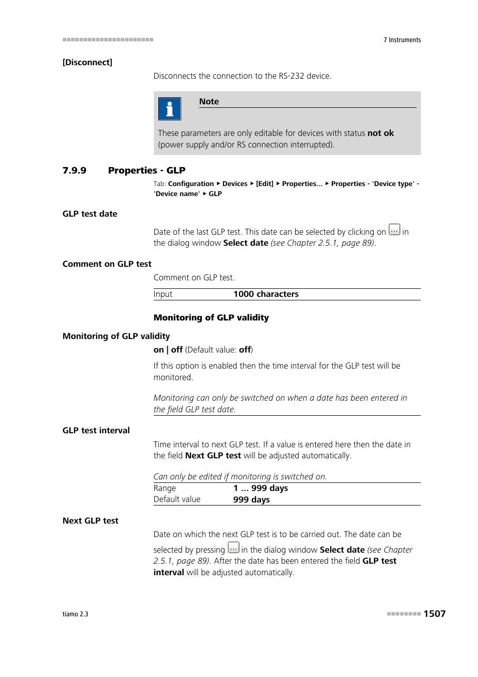 9 properties - glp, Properties - glp 7 | Metrohm tiamo 2.3 Manual User Manual | Page 1523 / 1697