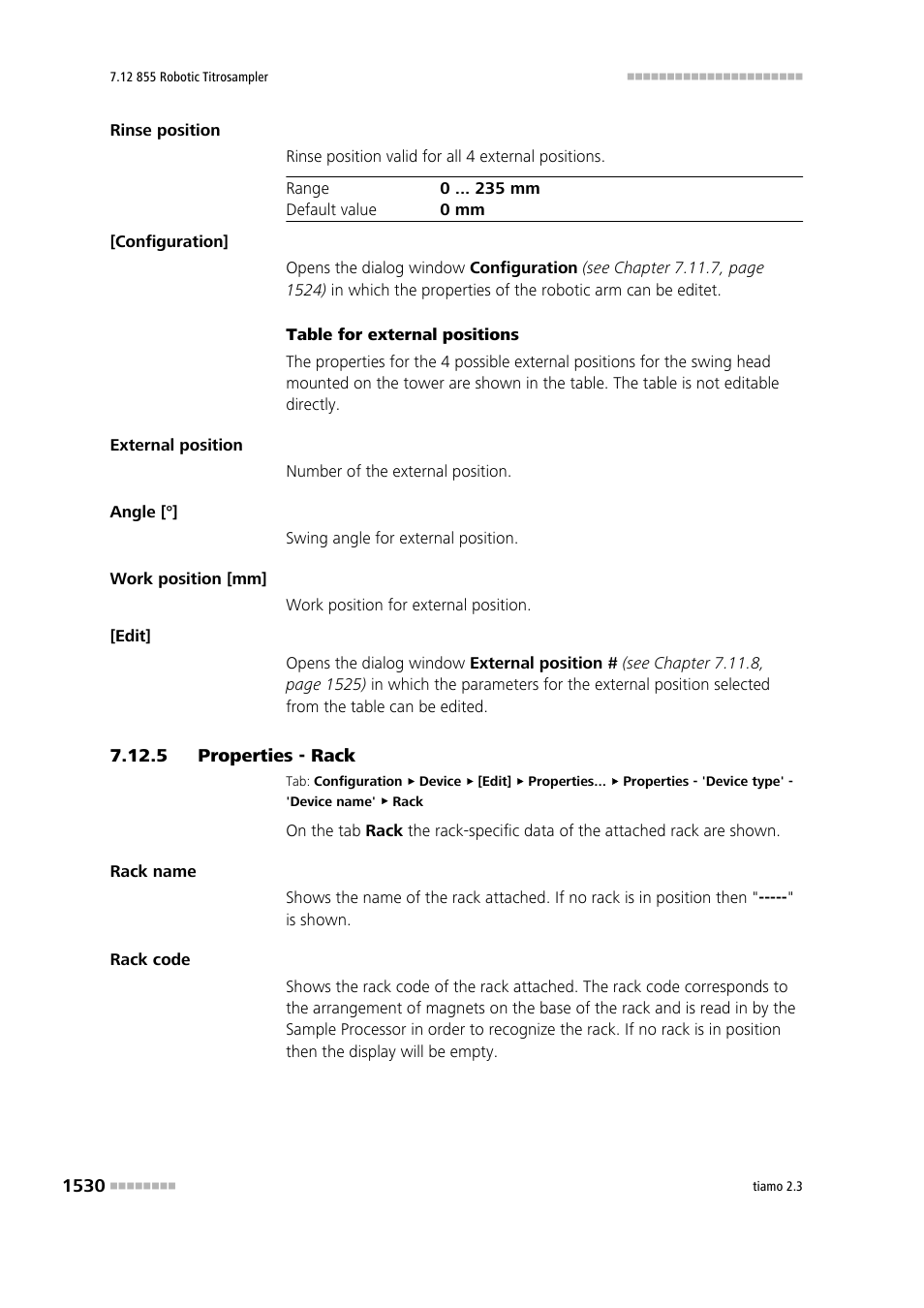 5 properties - rack, Properties - rack 0 | Metrohm tiamo 2.3 Manual User Manual | Page 1546 / 1697